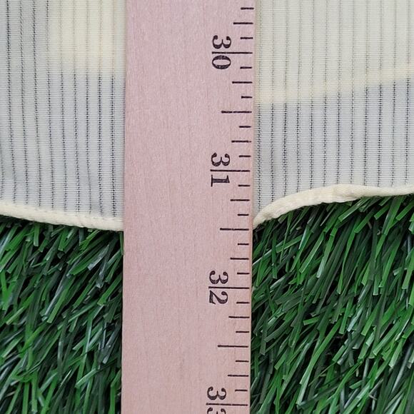 Vintage Polyester Textured Button Shirt Large 22x31 Yellow - Picture 5 of 12